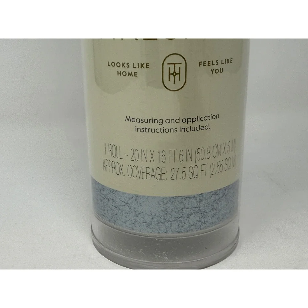 Threshold Peel & Stick Wallpaper Metallic Leaf Blue 27.5 SQ FT Roll NEW